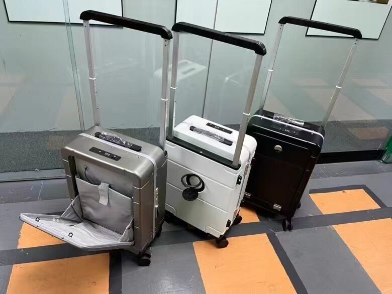 Najnowsze modne torby podróżne wózek bagaż specjalny walizka PC walizka z twardą powłoką walizka z przednią kieszenią otwierającą się
