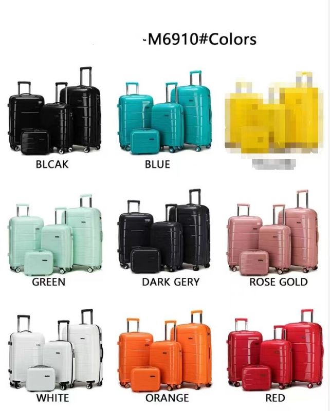 Fabryka Sprzedaż hurtowa PP Custom Mute Wheel Duża pojemność Fashion Traveling Trolley Suitcase Set