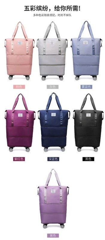 Walkowy worek z podkładką lekki składany worek podróżny z kółami rękojeść wielokrotna kieszonka sucha mokra