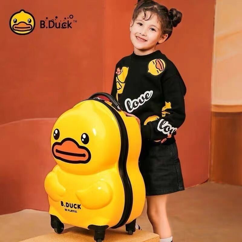 Żółty kaczor Animal Design Kids Trolley Walizka dziecięca