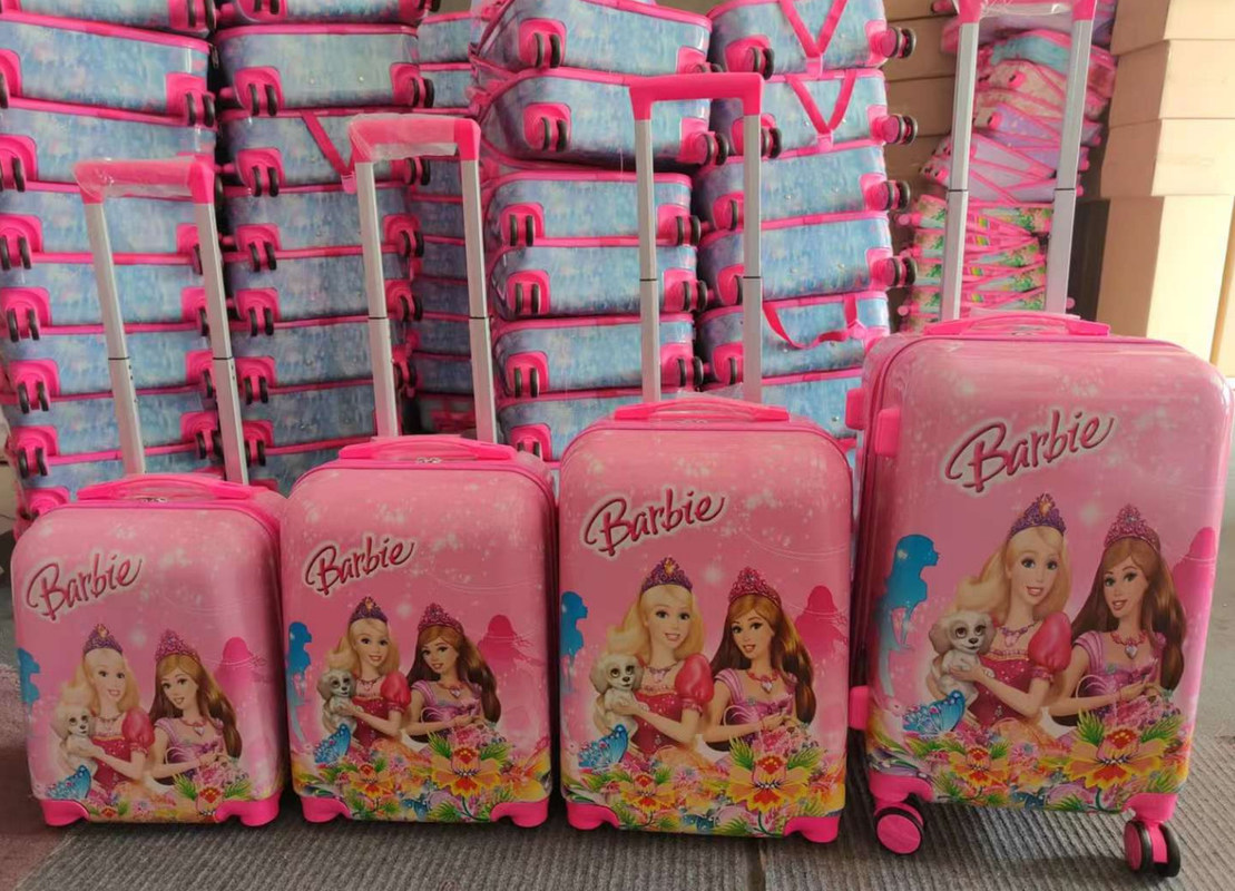 16 18 20 22 cali Dwustronny Bagaż z karykaturą Zipper, Uniwersalna Skrzynka podróżna na kółkach, Pudełko do wózka dla dzieci