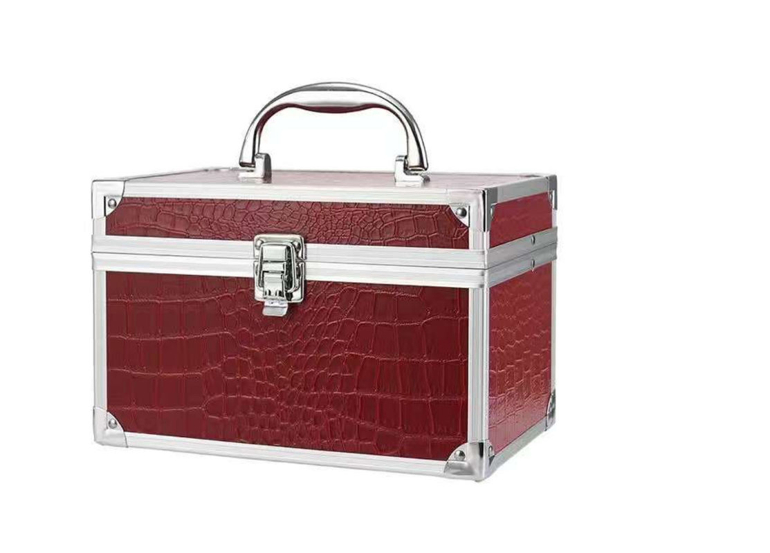 Sukienka do makijażu Pudełka kosmetyczna Makijaż paznokcie Pułkowa obudowa Metalowa obudowa kosmetyczna Mini aluminium Trwałe torby kosmetyczne podróżne