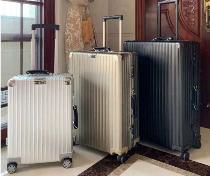 Gorąca sprzedaż Cały aluminium magnezu stop Vintage bagaż podróżny Unisex Carry TSA Custom Lock Walizka Koła obrotowe Manufa