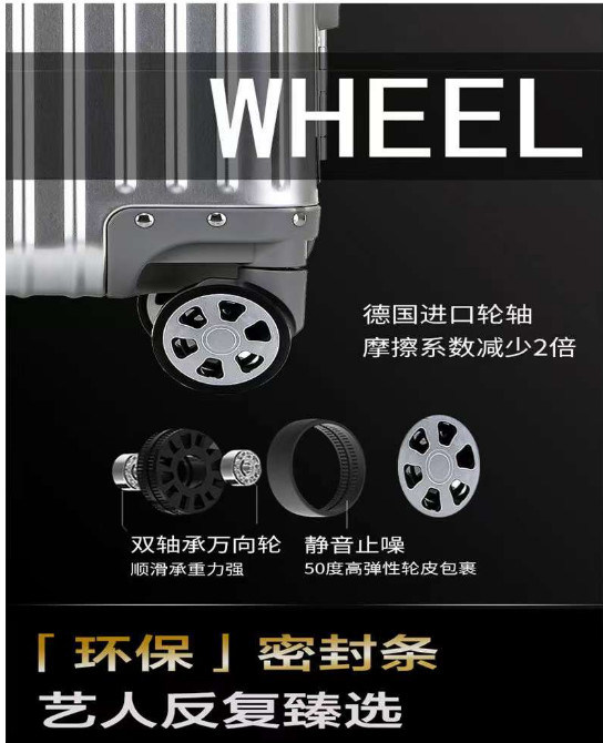 Producenci Duża produkcja Fabryka dostawca aluminium ramki walizki zestawy 3 sztuk bagażu z uchwytem kubek