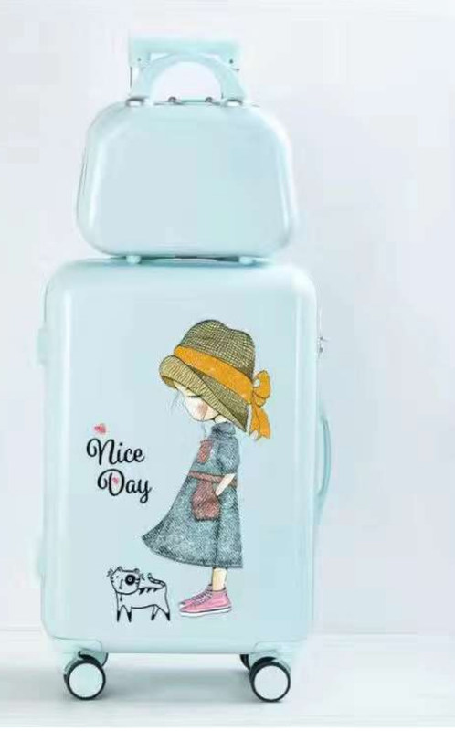 ABS Drukowany Carry On Trolley Szkoła Podróże Dzieci Bagaż Torba Walizka Dla Dzieci