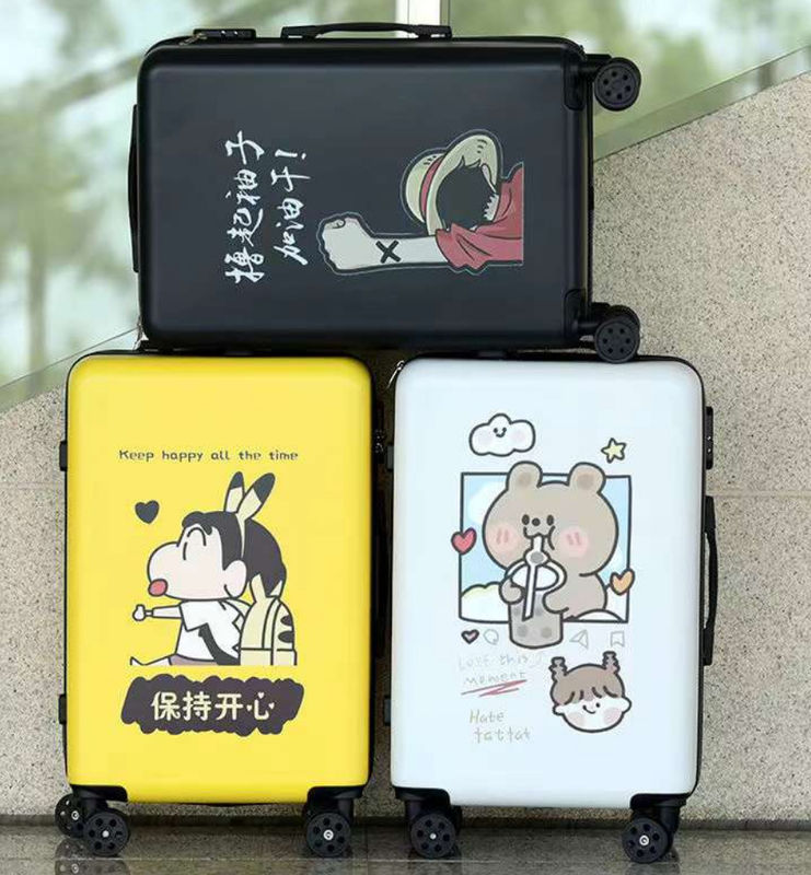 4 koła Logo na zamówienie DIY Creative Print Travel Baggage Spinner Kabina ABS PC Trolley Carry On Custom Logo Walizki