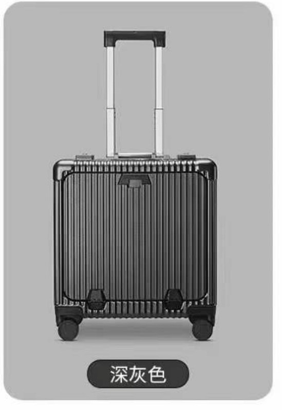 Sprzedaż hurtowa PC 18-calowy wózek podróżny bagaż przednie otwieranie nosić na walizce antykrack Cute Case Aluminium Ramka Roller