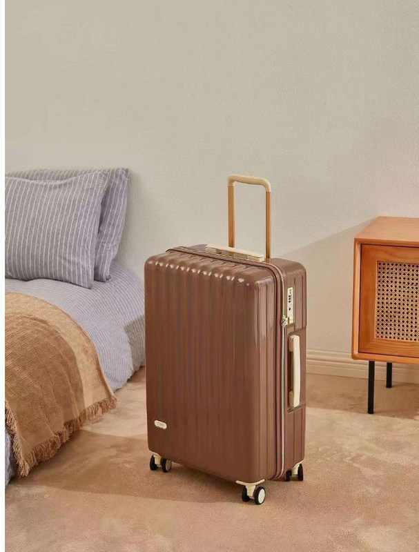 Rose Gold Cute Trunk For Girls Travel Baggage Bag Business Duży sprawdzony W pełni składany Z zatwierdzonym przez Tsa zamkiem walizki