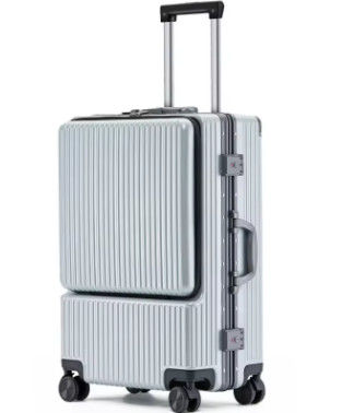 Przednia okładka Strona Otwarty wózek bagażnik Business Boarding Case Pull Rod Z ładowaniem USB Mute Universal Wheel